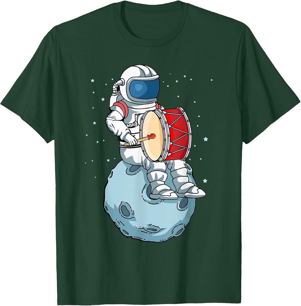 Bass Drum Lover Marching Band Percussion Drum Drummer T-Shirt - Dark Green
