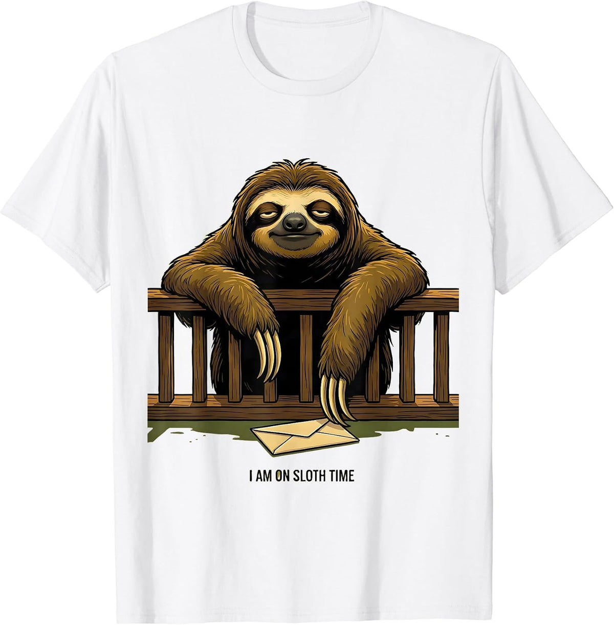 Men's I Am On Sloth Time Funny Sloth Lover Animal Humor Gift T-Shirt - White
