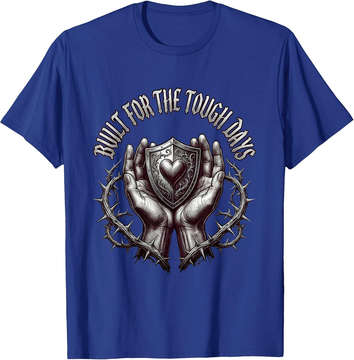 Built for the Tough Days Social Worker Design T-Shirt - Royal Blue