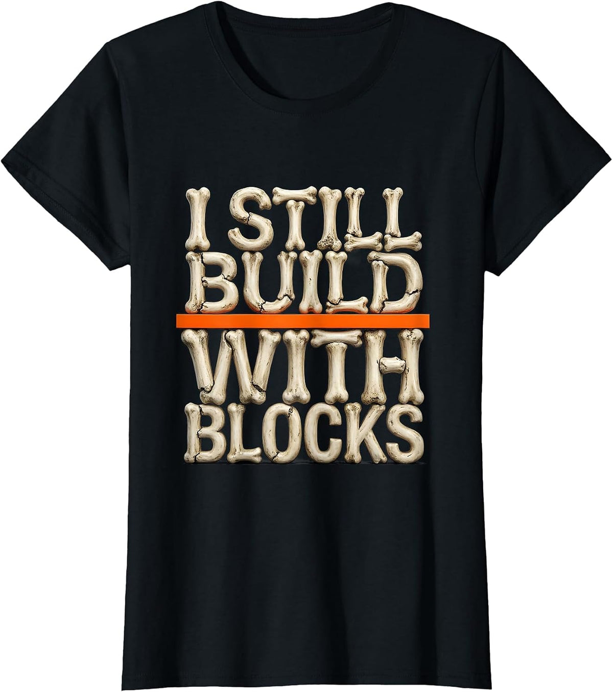 I Still Build With Blocks Mechanic Garage Humor Car Engine T-Shirt - Black
