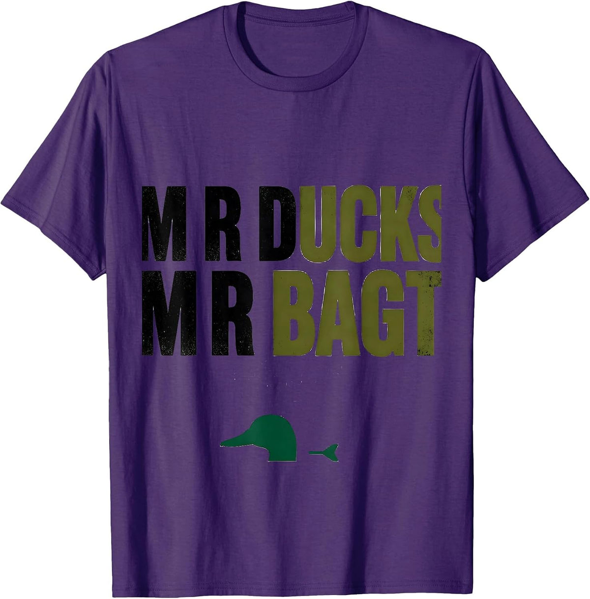 Men's M R DUCKS M R BAGT Funny Duck Hunting Dad Humor Gift T-Shirt - Purple