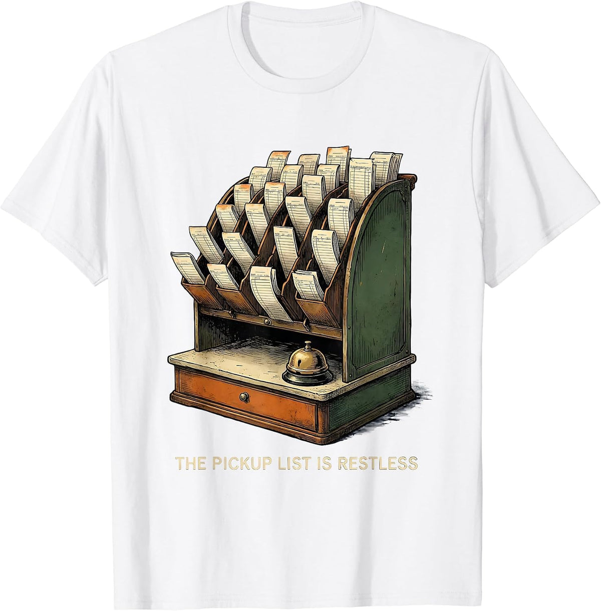 Men's The Pickup List Is Restless Vintage Pharmacy Technician T-Shirt - White