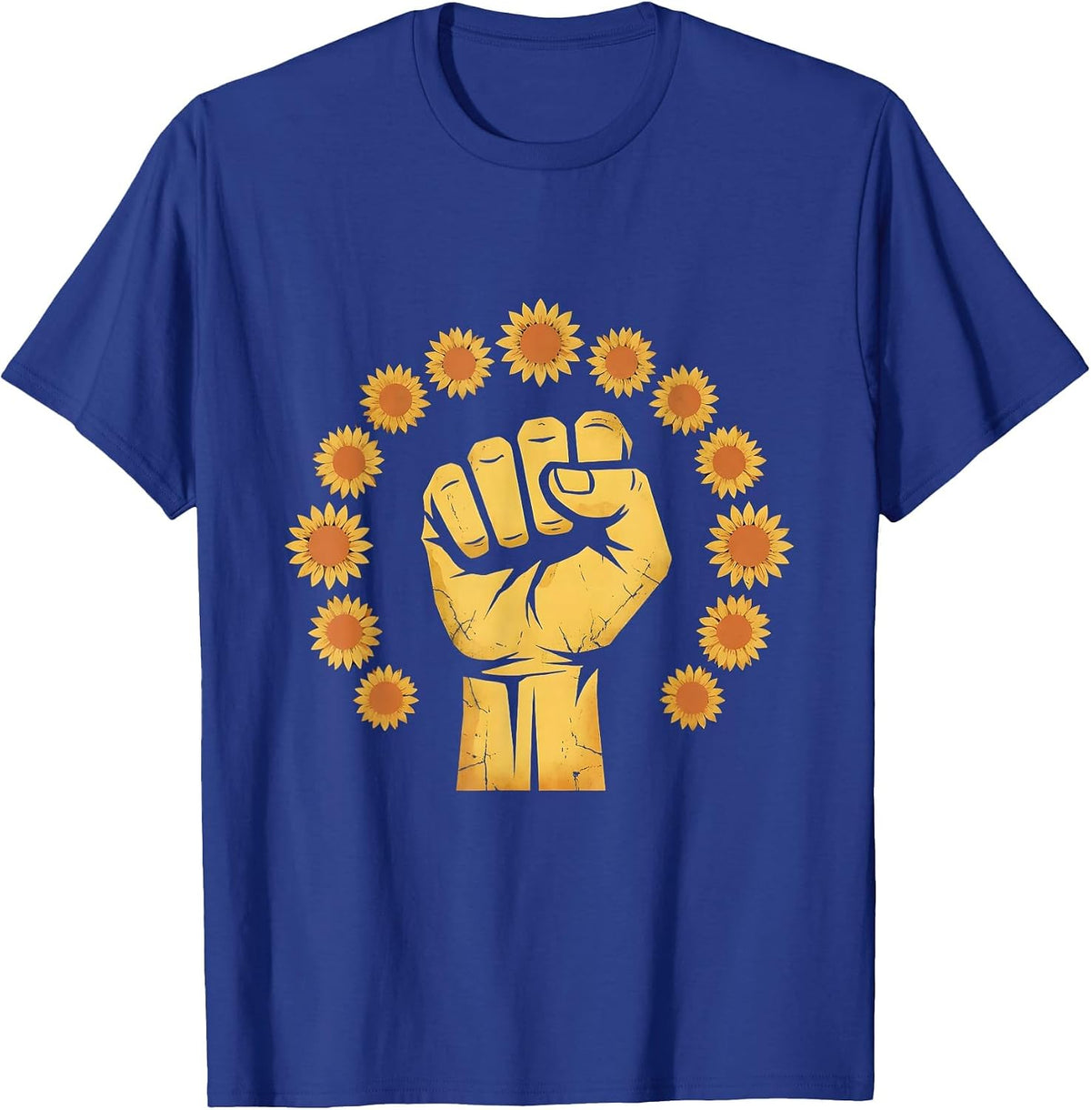 Labor Day Workers Parade Graphic Tee T-Shirt - Royal Blue