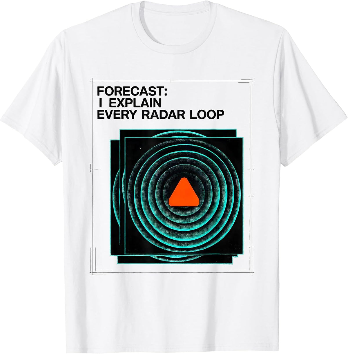 Men's Forecast: I Explain Every Radar Loop Risograph Meteorology T-Shirt - White