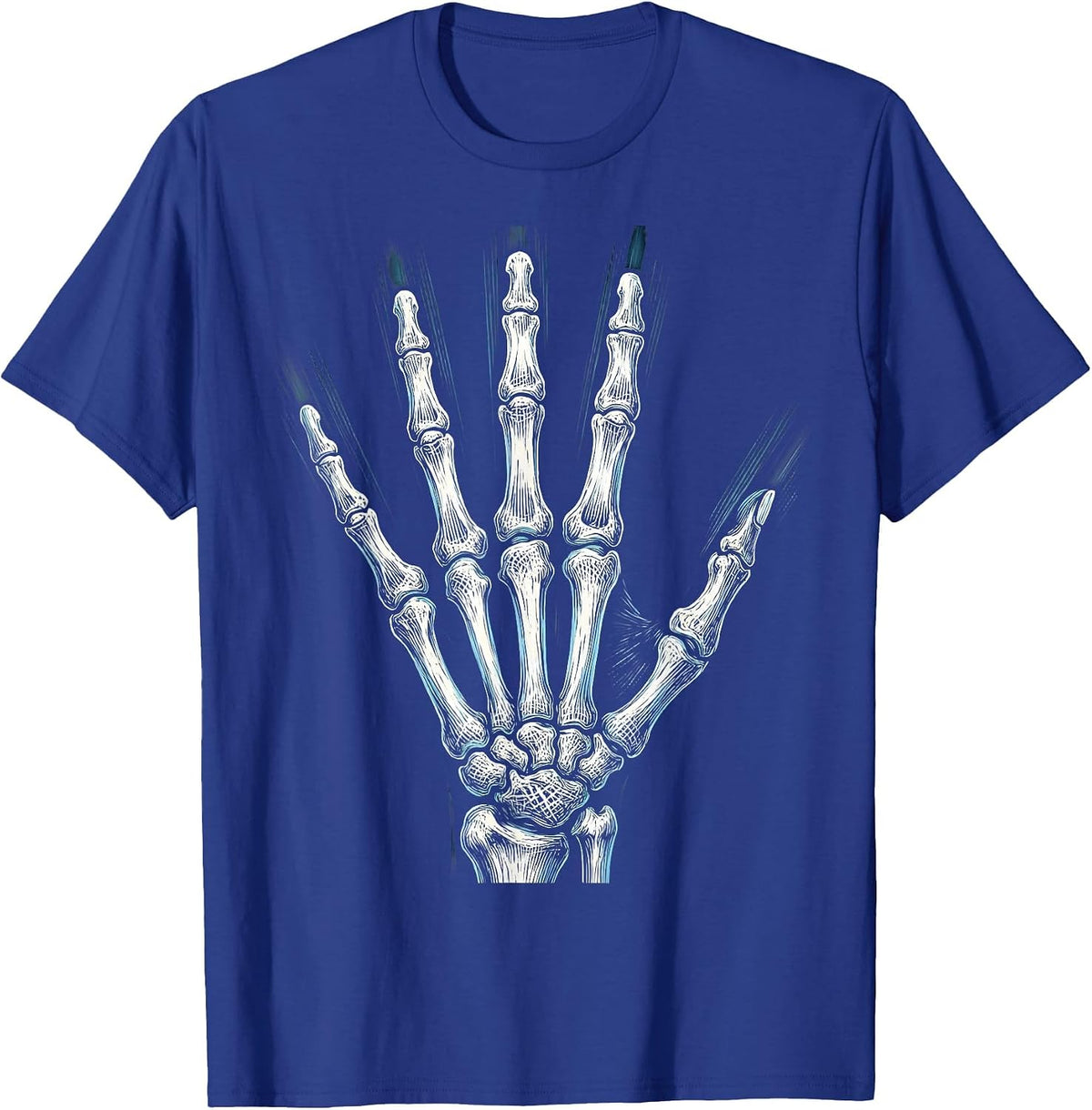 Men's Hand Bones X-Ray Radiology Graphic T-Shirt - Royal Blue