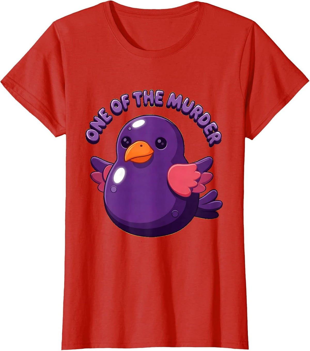 Women's One of the Murder Crow Lover Design T-Shirt - Red