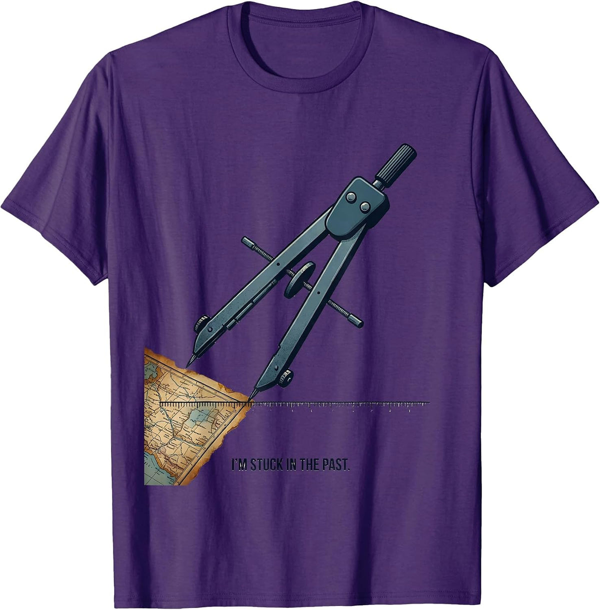 Men's I'm Stuck In The Past Funny History Teacher Back To School T-Shirt - Purple