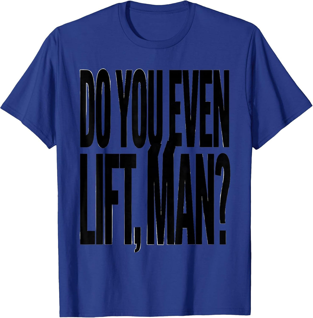 Men's Do You Even Lift, Man? Funny Skiing Snowboarding Ballet T-Shirt - Royal Blue