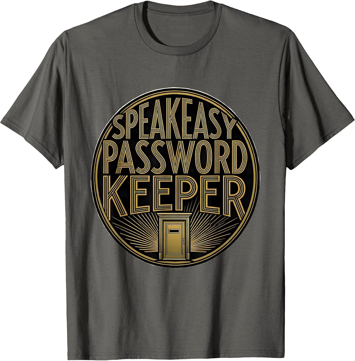 Men's Speakeasy Password Keeper Roaring 1920s Vintage Glamour New T-Shirt - Asphalt Grey