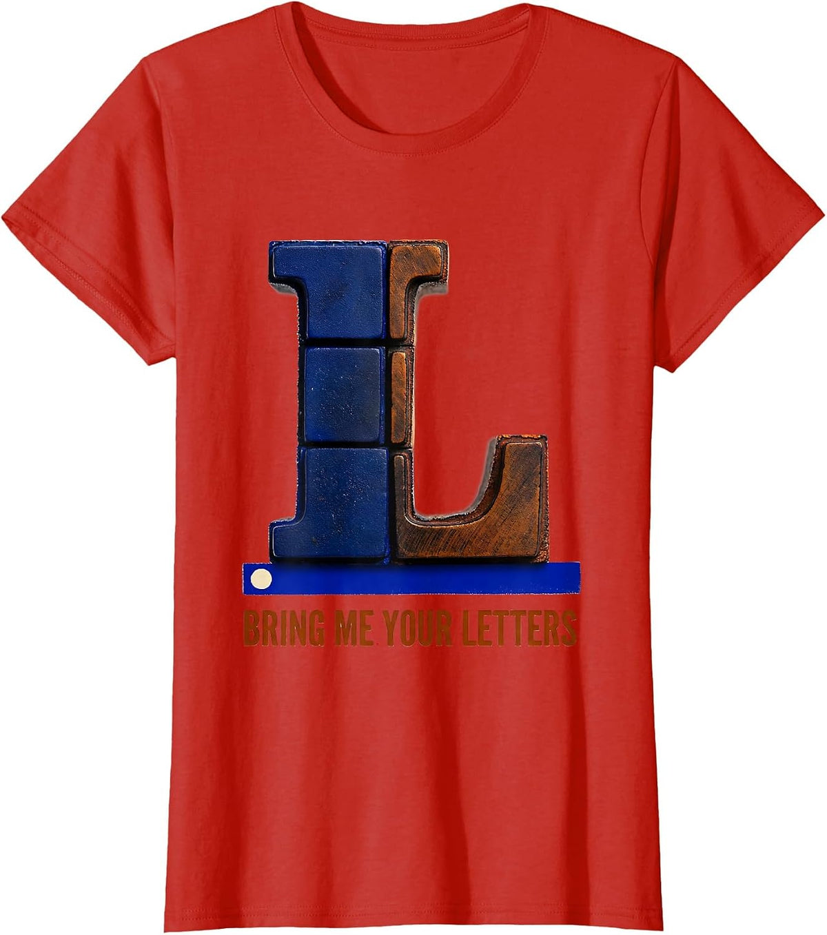 Women's Bring Me Your Letters Rubber Stamp Pre-K Teacher Back To T-Shirt - Red