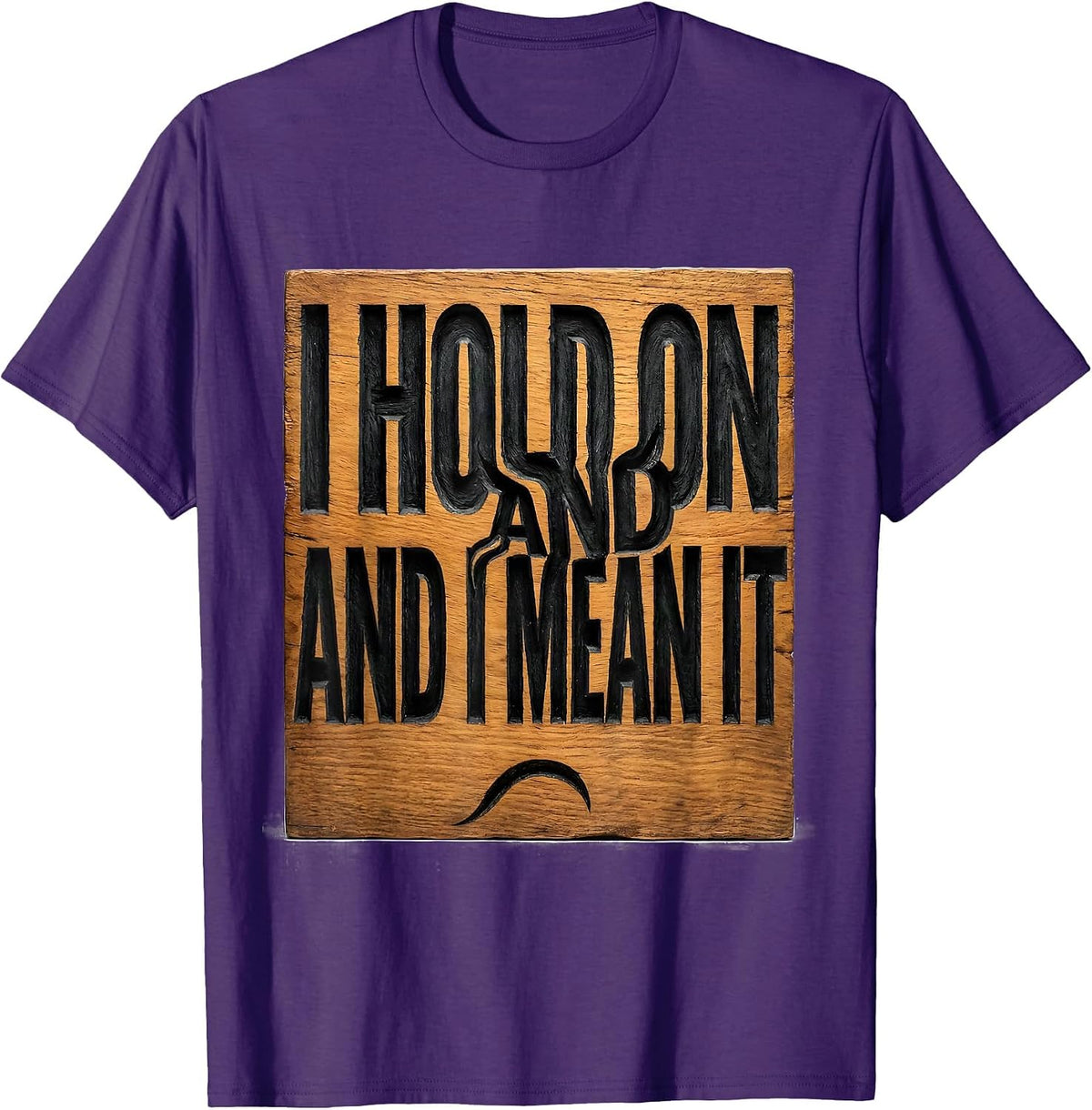 Men's I Hold On And I Mean It Funny Sloth Lover Gift T-Shirt - Purple