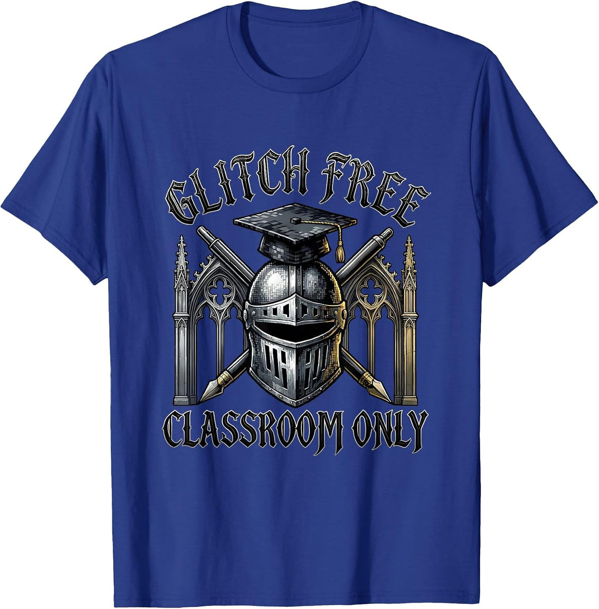 Men's Glitch Free Classroom Technology Gaming Teacher T-Shirt - Royal Blue
