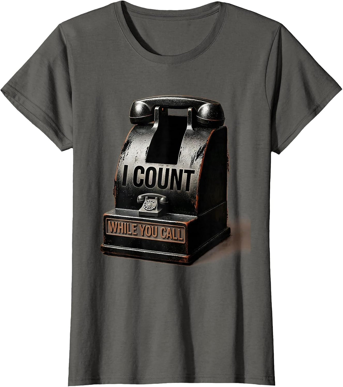 Women's I Count While You Call Funny Pharmacy Tech Technician T-Shirt - Asphalt Grey