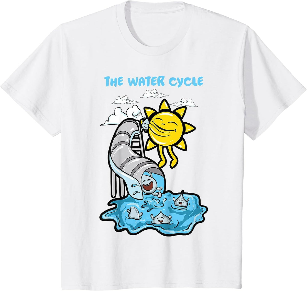 The Water Cycle | Funny Meteorologist Science Weather Nerd T-Shirt - White