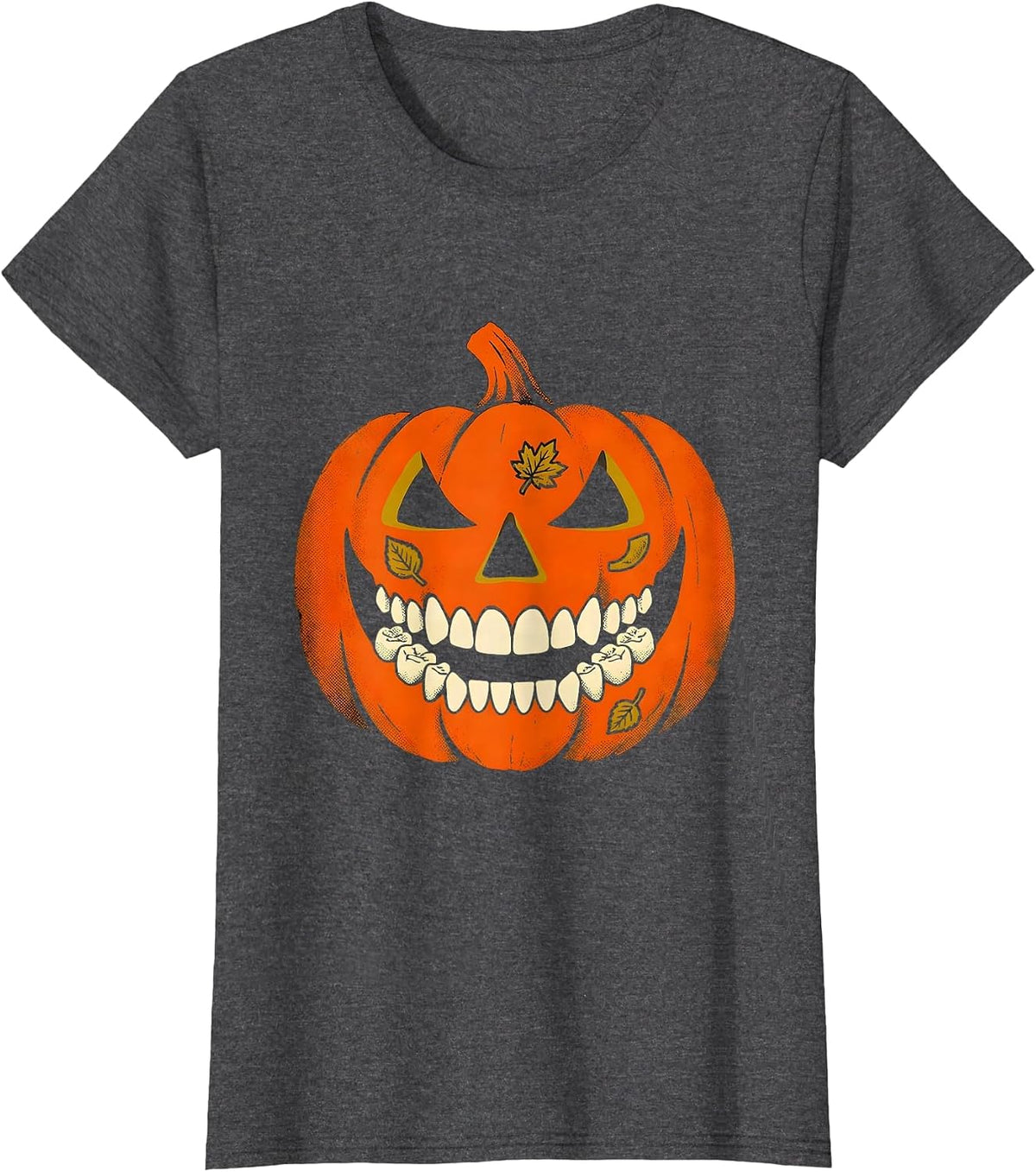 Women's Blunt Jack-O-Lantern Dental Hygienist Halloween Humor T-Shirt - Dark Heather Grey