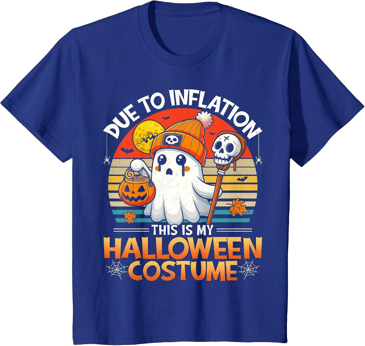 Due to Inflation This is My Funny Halloween Costume T-Shirt - Royal Blue