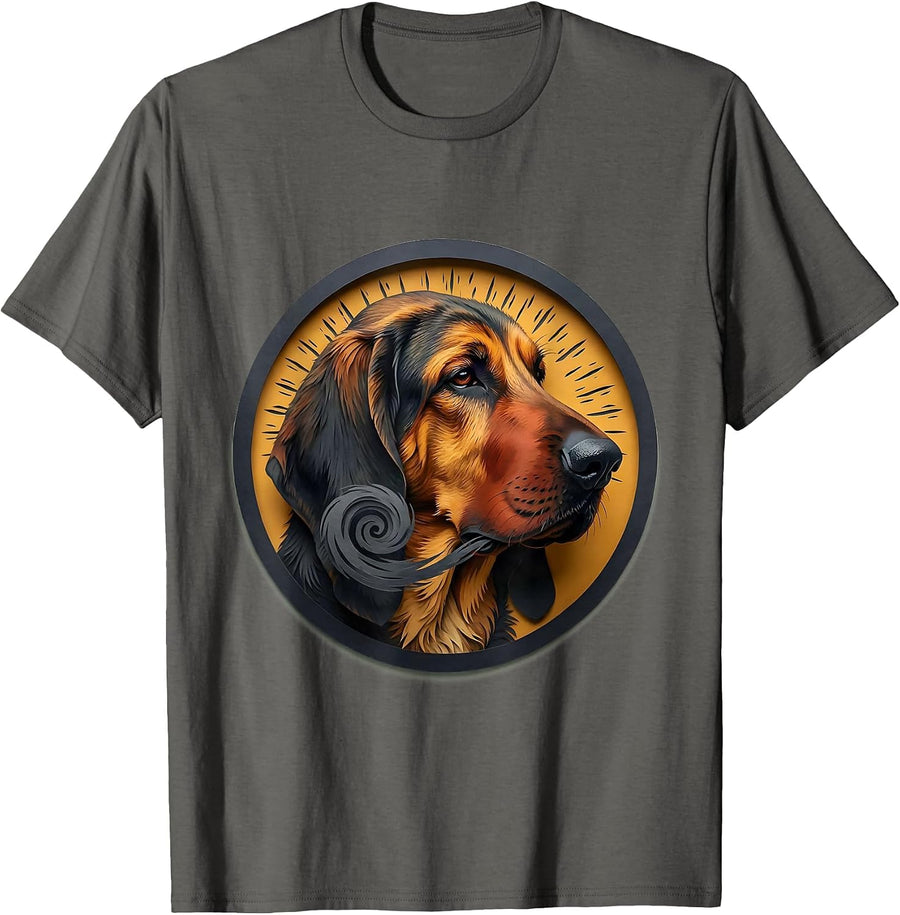 Bloodhound Dog Lover Funny Pet Owner Humor T-Shirt - Asphalt Grey