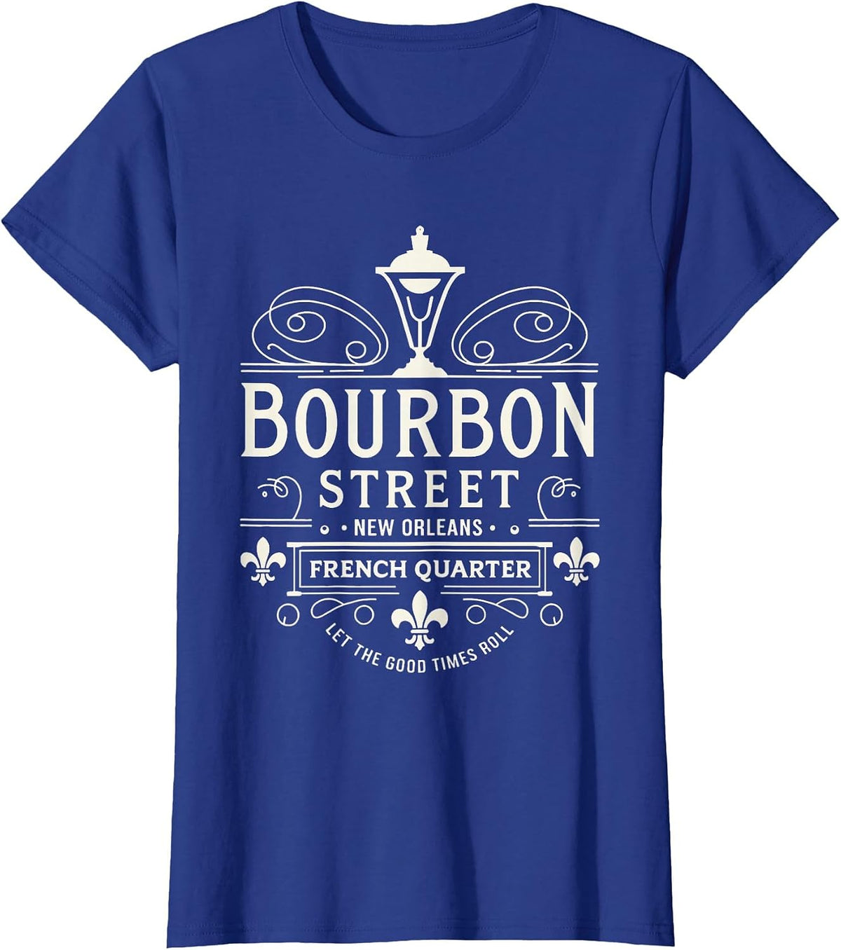 New Orleans French Quarter Bourbon Street Louisiana Souvenir T-Shirt - Royal Blue