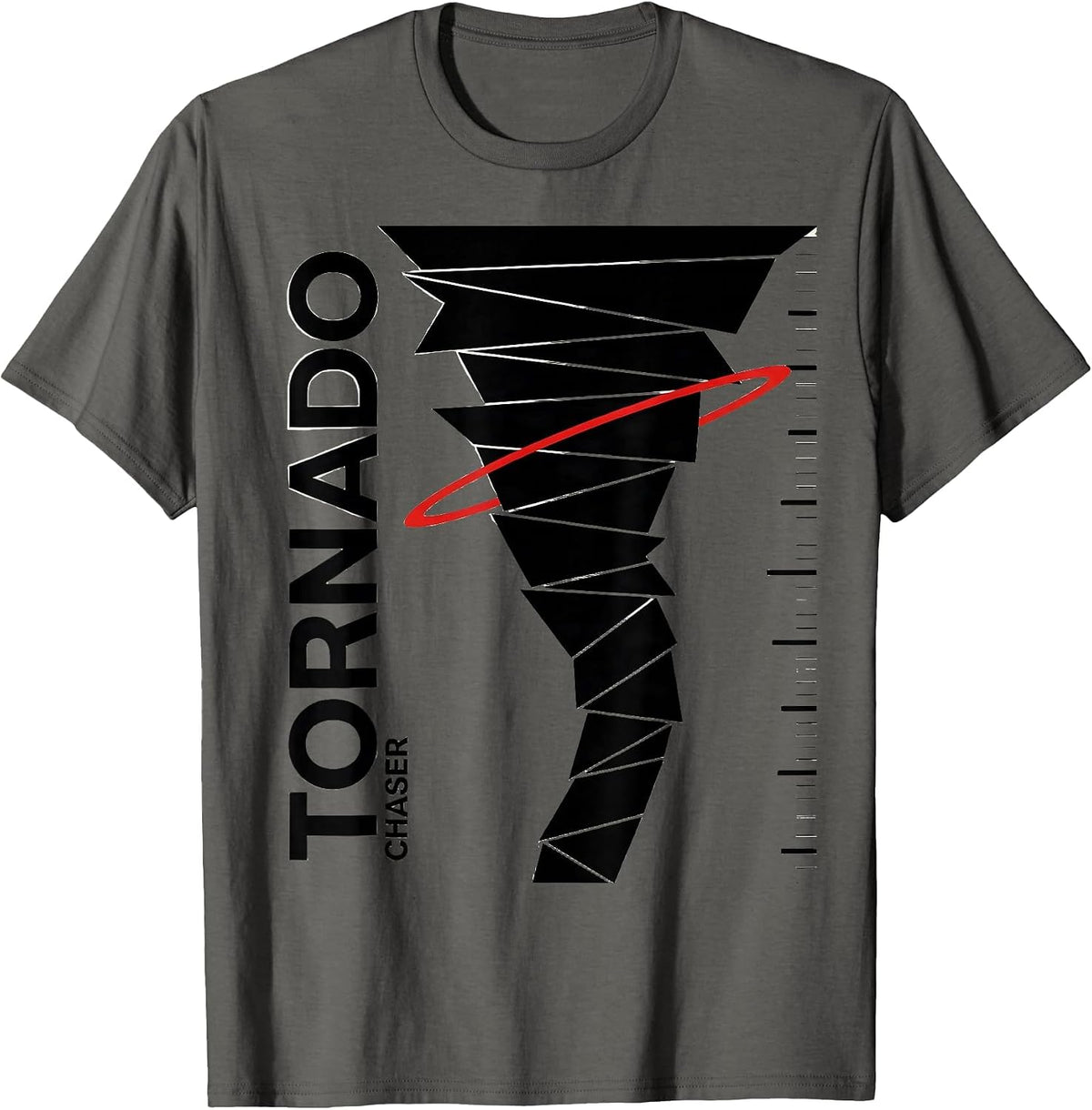 Men's Tornado Chaser Storm Chaser Meteorology Enthusiast Weather T-Shirt - Asphalt Grey