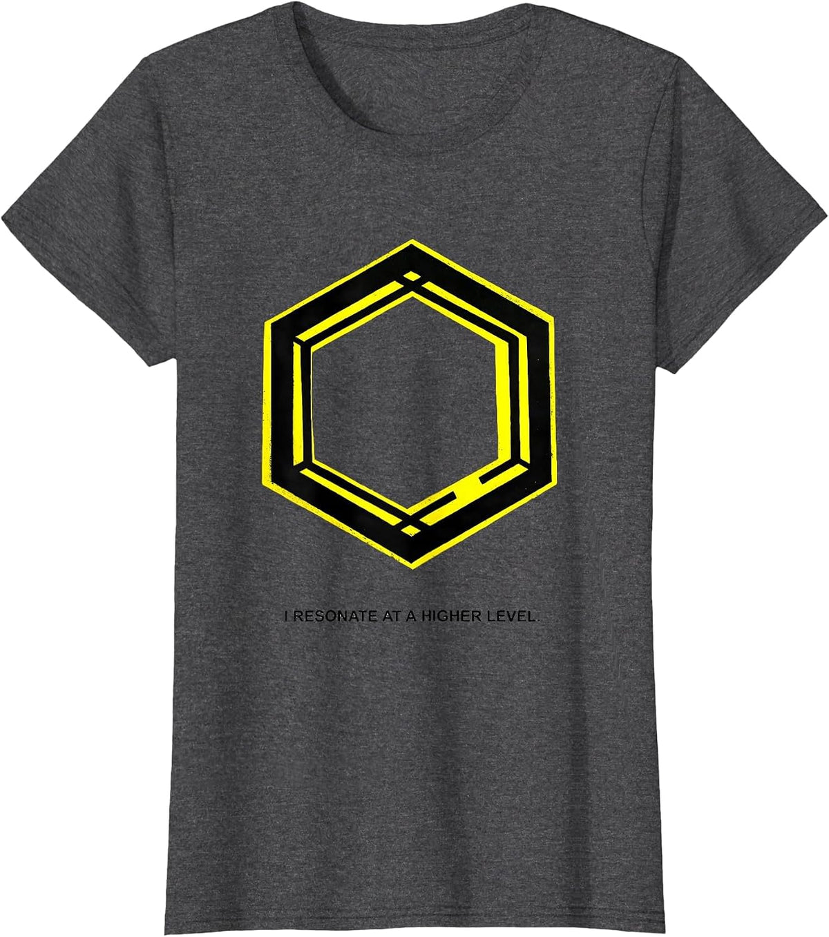Women's I Resonate At A Higher Level Funny Science Chemistry Teacher T-Shirt - Dark Heather Grey