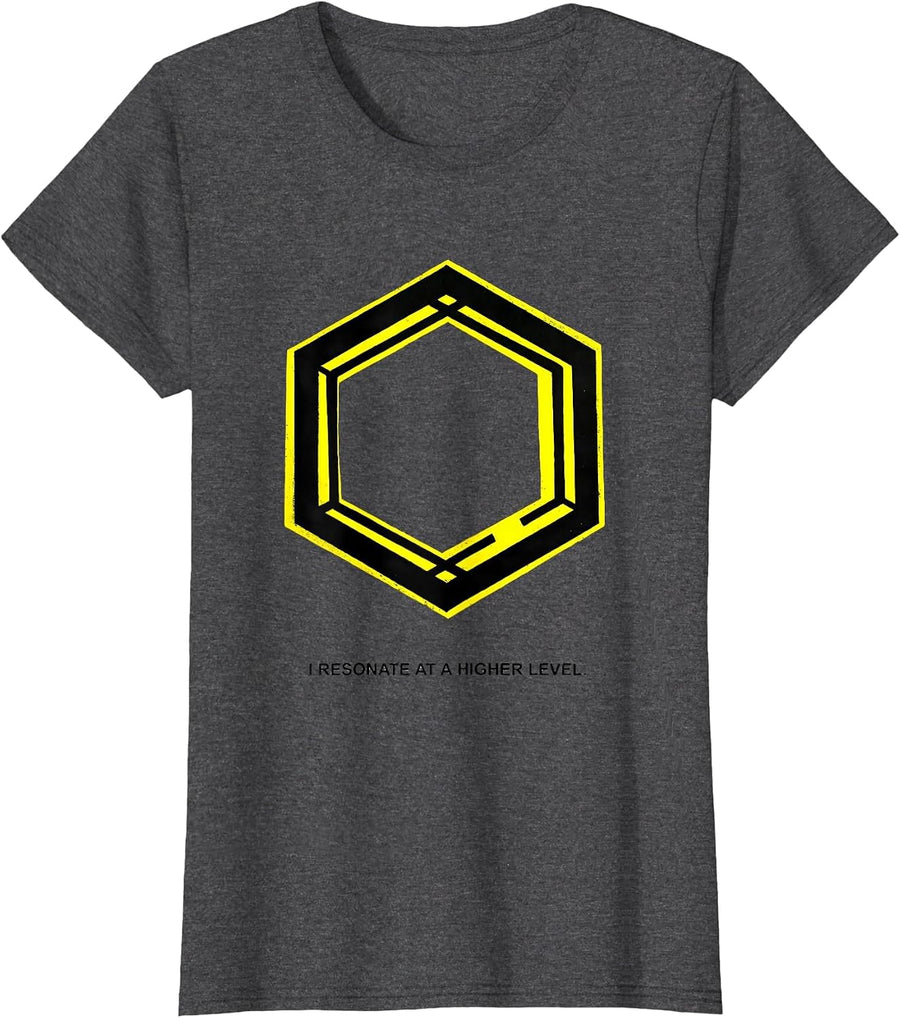 Women's I Resonate At A Higher Level Funny Science Chemistry Teacher T-Shirt - Dark Heather Grey