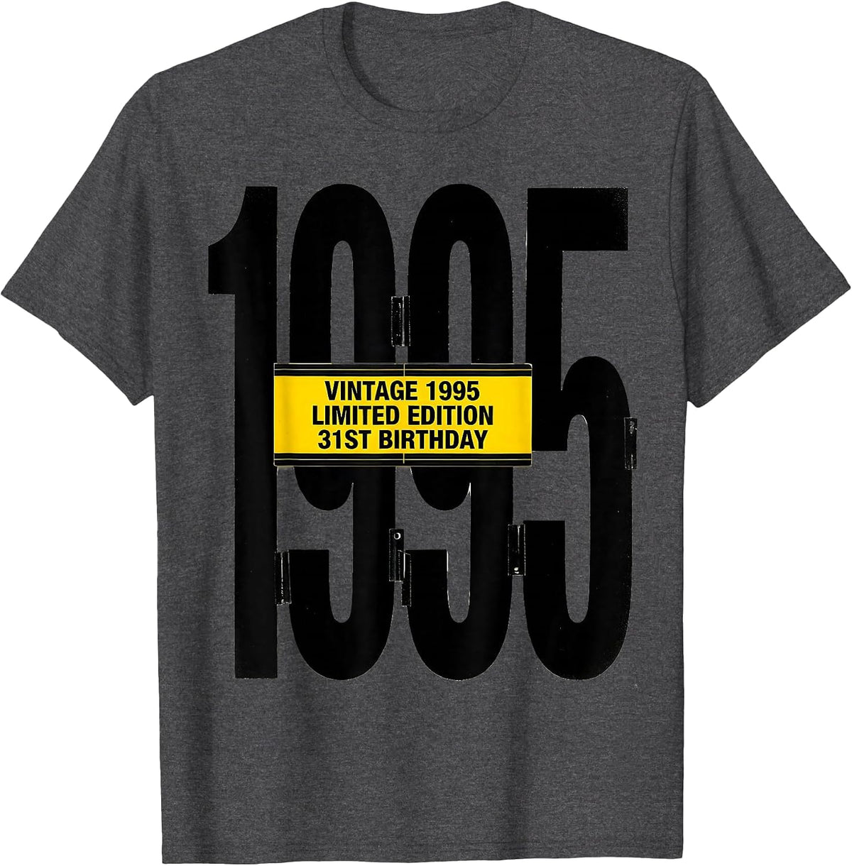 Men's Vintage 1995 · Limited Edition · 31st Birthday Gift T-Shirt - Dark Heather Grey