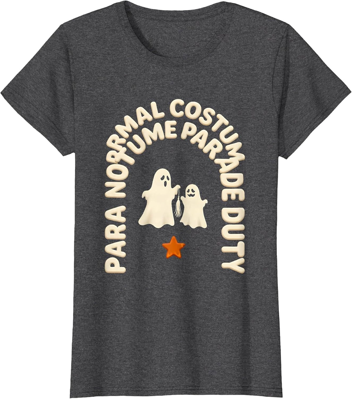 Women's Para Normal Costume Parade Duty Ghost Paraprofessional T-Shirt - Dark Heather Grey