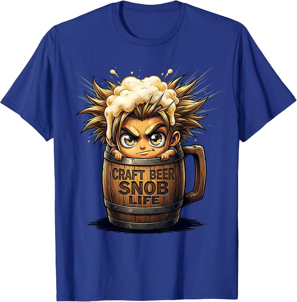 Craft Beer Snob Life Brew Enthusiast Design T-Shirt - Royal Blue