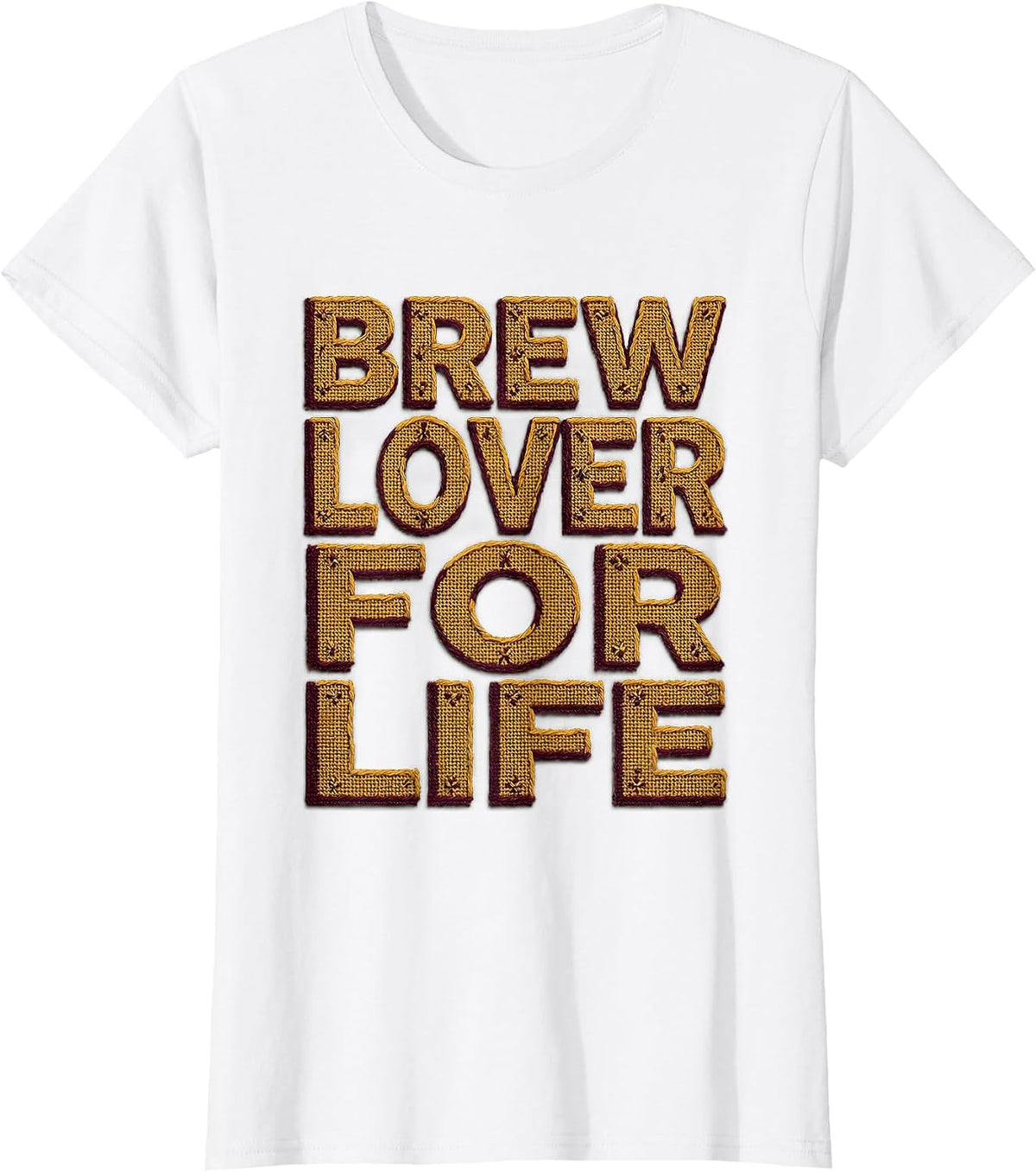 Brew Lover For Life Beer Fan Design T-Shirt - White