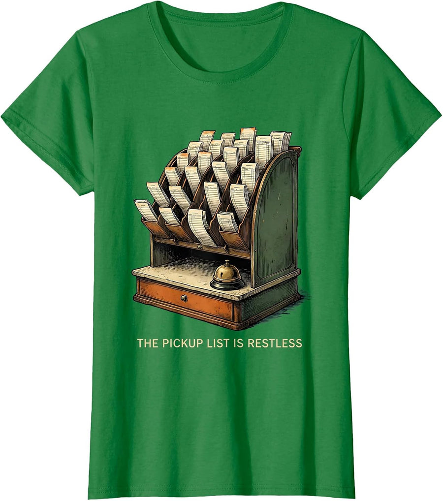 Women's The Pickup List Is Restless Vintage Pharmacy Technician T-Shirt - Kelly Green
