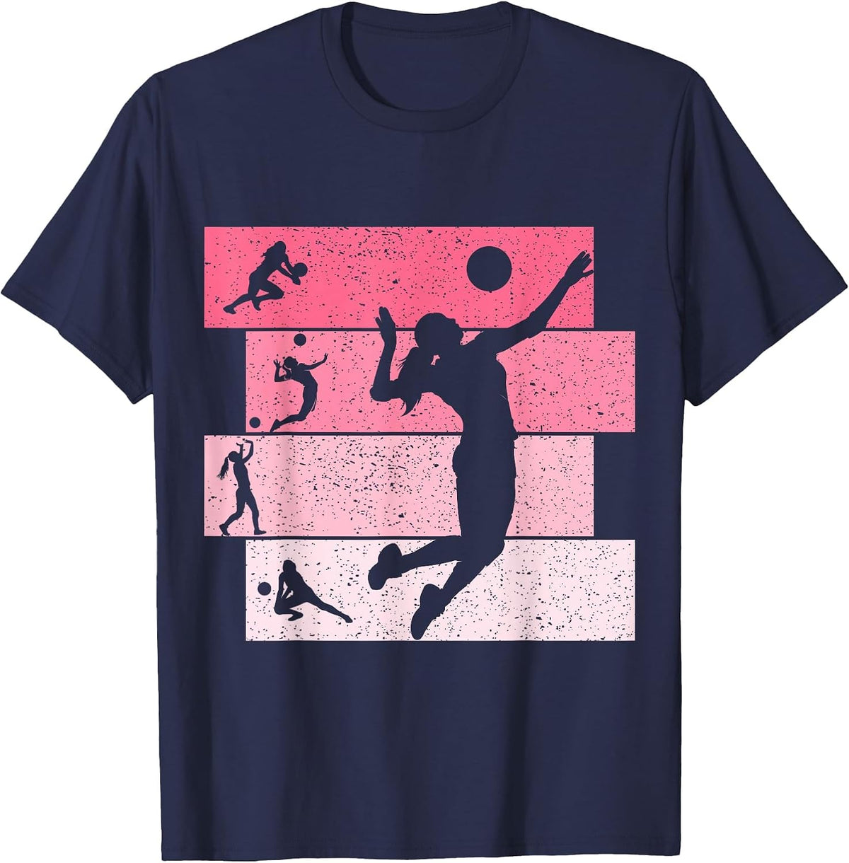 Volleyballer Volleyball Girls Women T-Shirt - Navy Blue