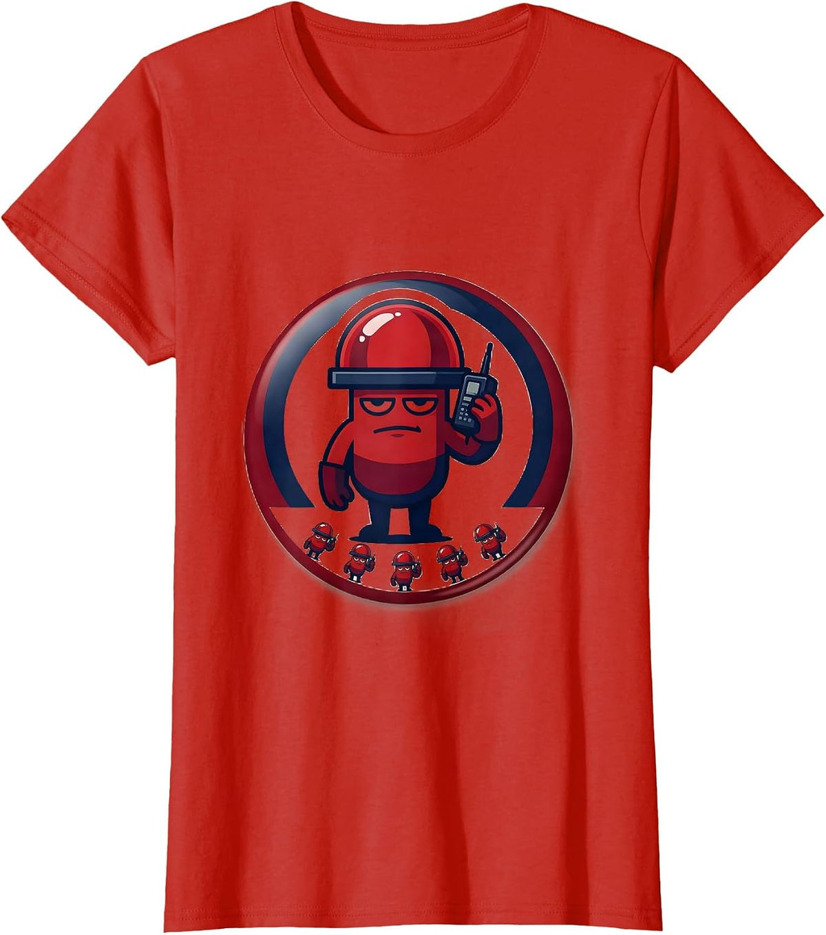 Sealed EMS Paramedic Mascot Badge EMT Crew T-Shirt - Red