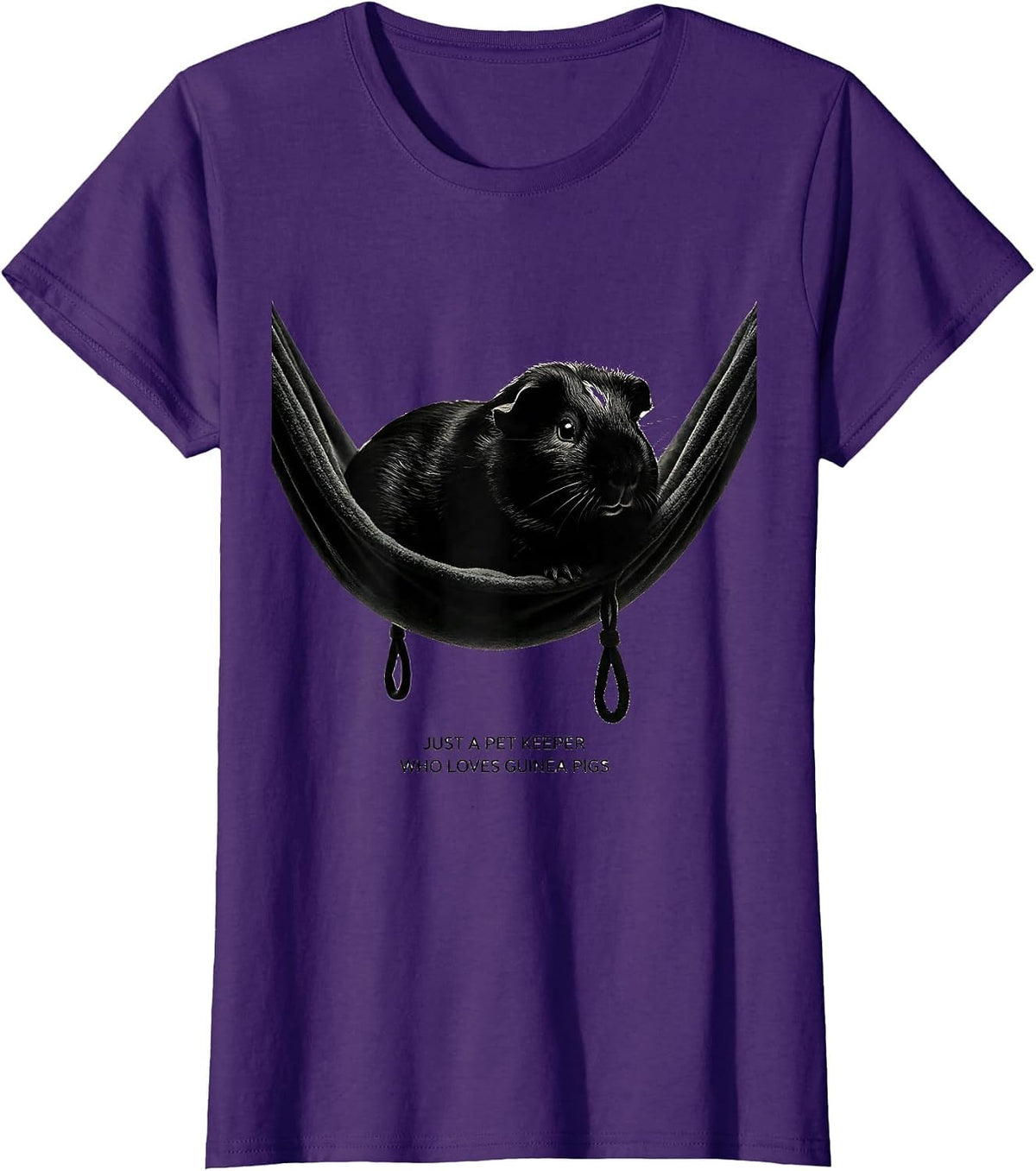 Women's Just A Pet Keeper Who Loves Guinea Pigs Pet Lover T-Shirt - Purple
