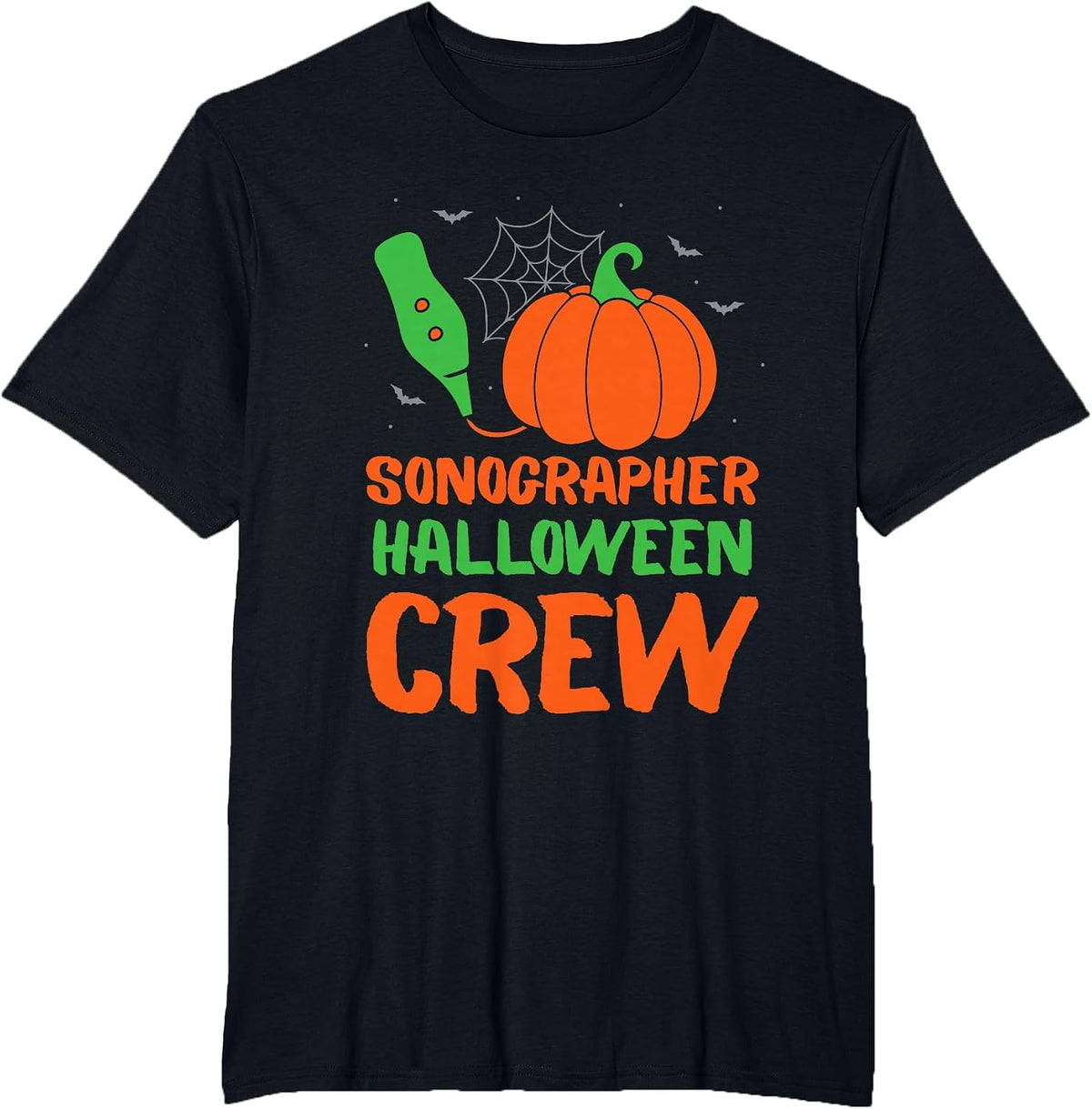Sonography Ultrasound Tech Halloween Sonographer T-Shirt - Black