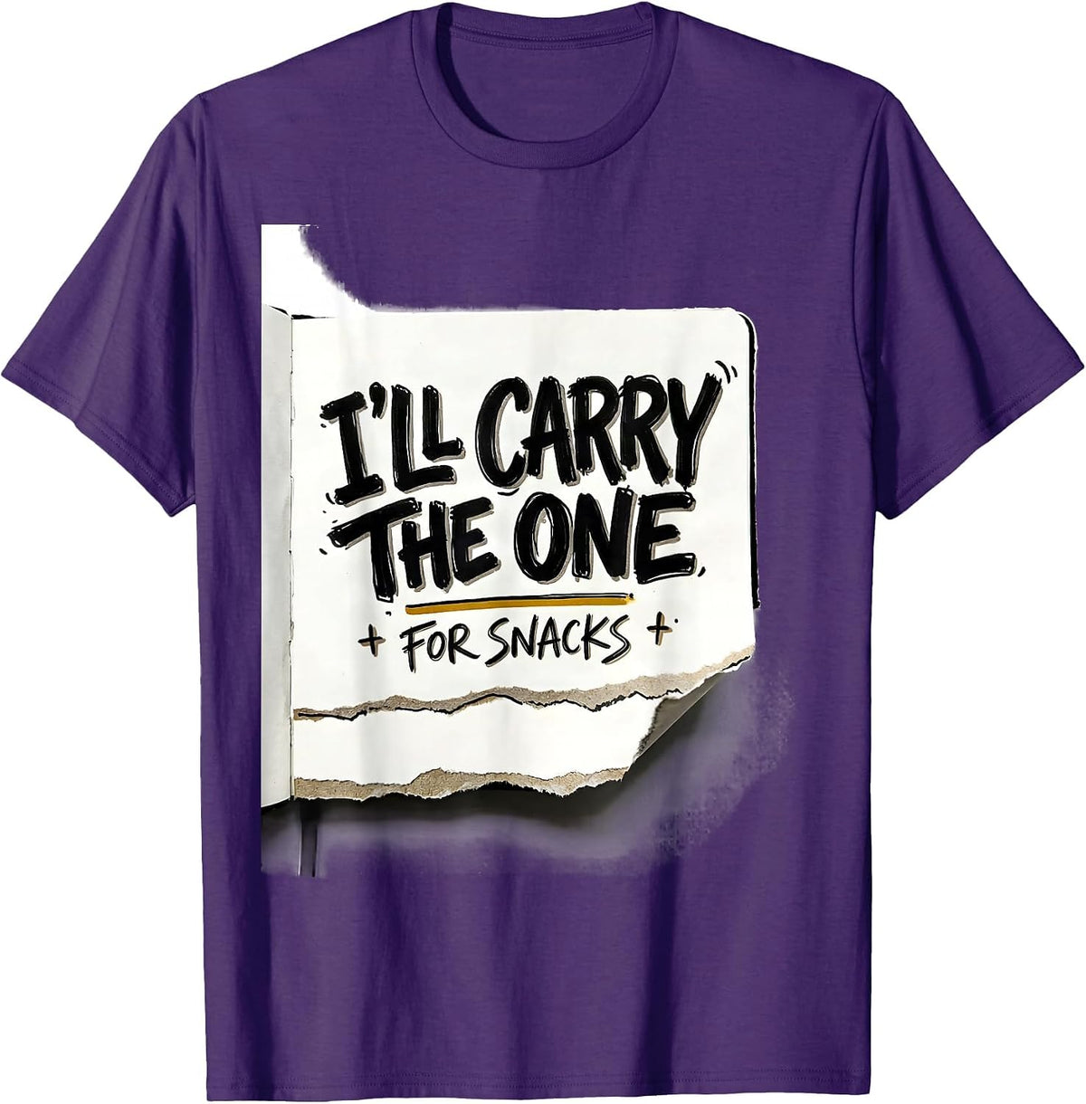 I'll Carry The One For Snacks Funny Math Teacher Humor T-Shirt - Purple