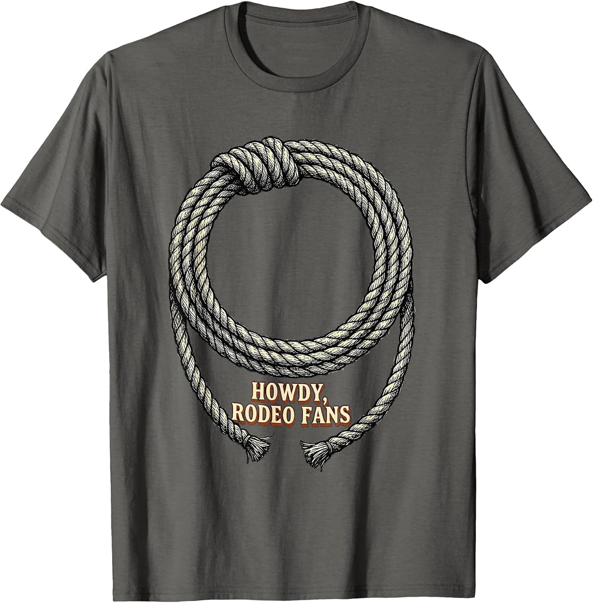 Howdy, Rodeo Fans Funny Western Cowboy Cowgirl Pride T-Shirt - Asphalt Grey