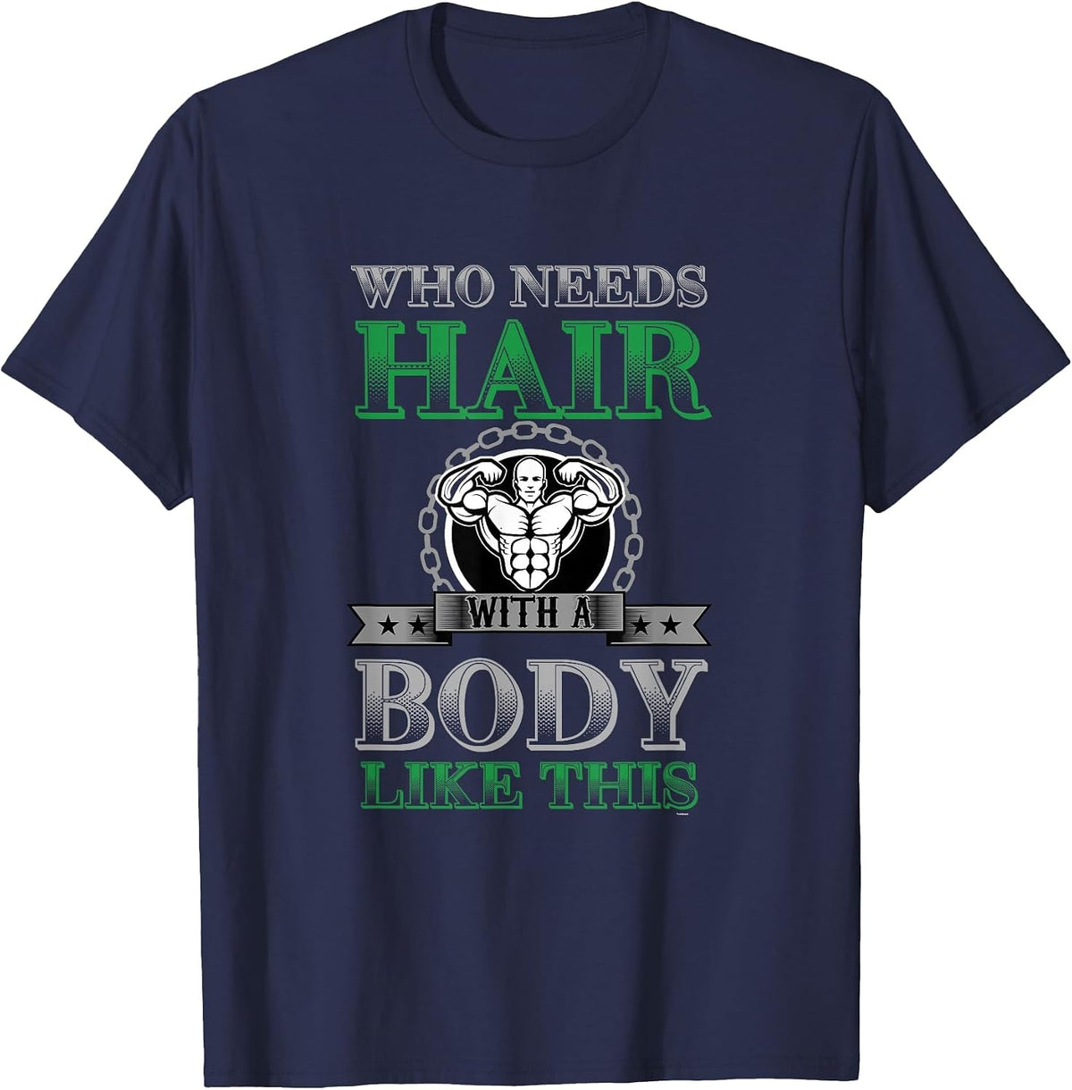Funny Bodybuilder Men T Shirt T-Shirt - Navy Blue