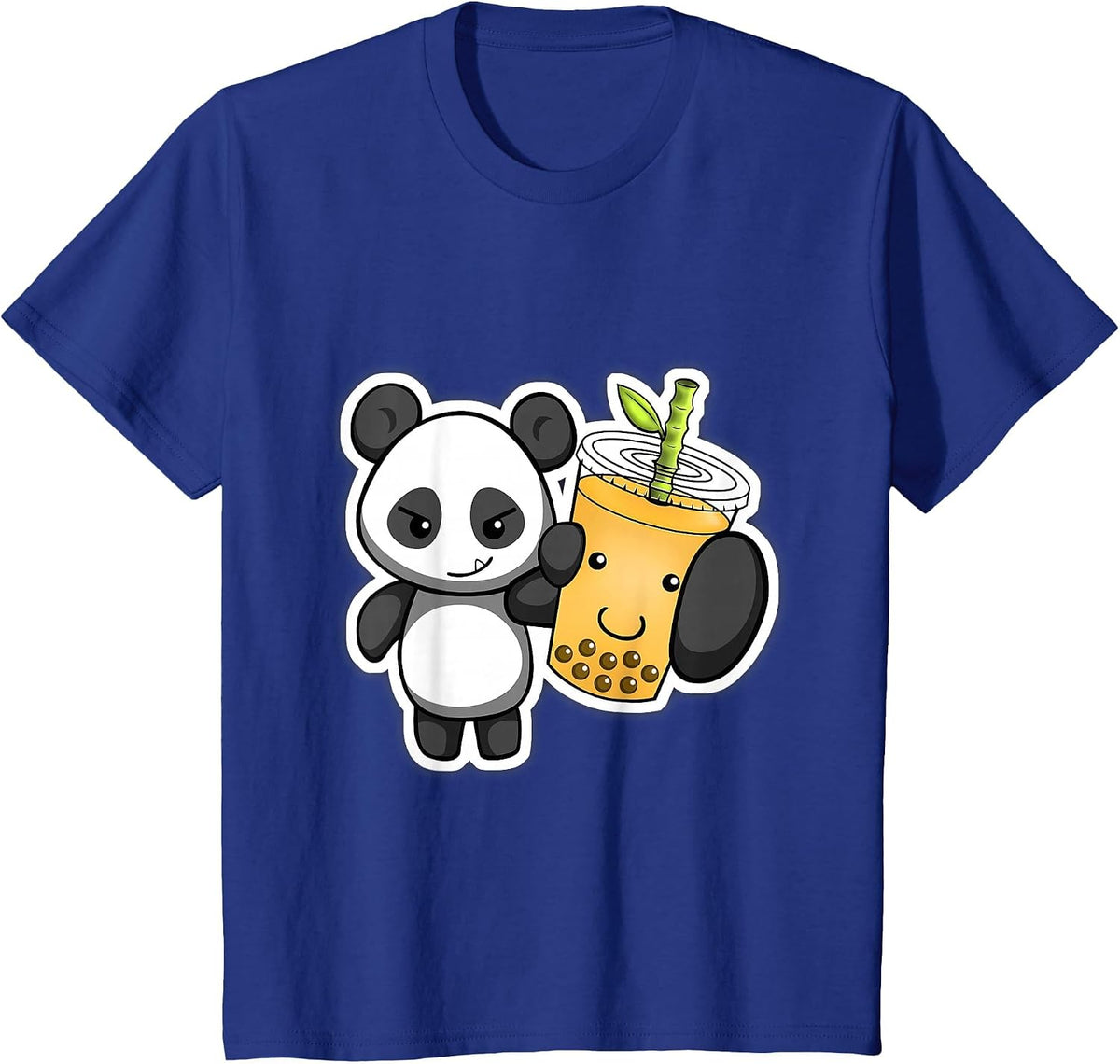 Panda Bear Bubble Boba Tea Woke Kawaii Anime Chinese Zodiac T-Shirt - Royal Blue