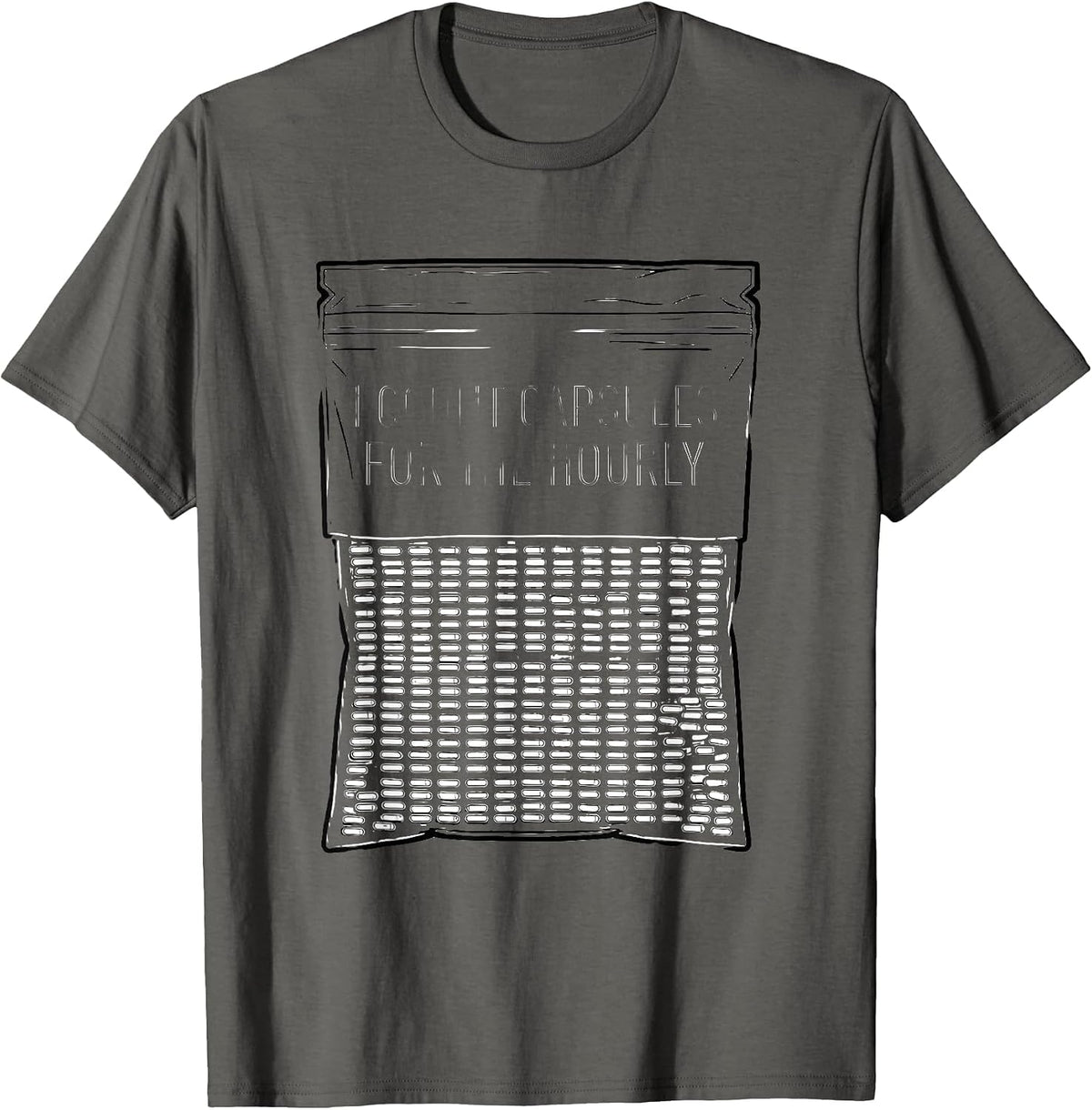 Men's I Count Capsules For The Hourly Funny Pharmacy Tech Humor T-Shirt - Asphalt Grey