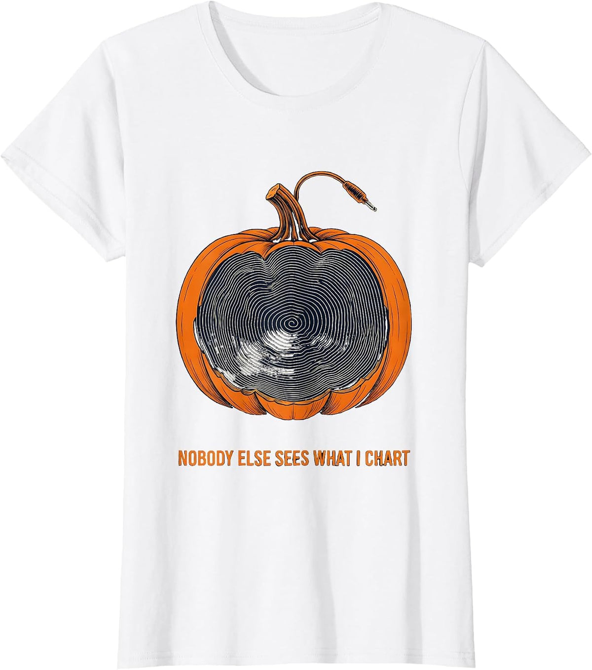 Women's Nobody Else Sees What I Chart Topographic Sonographer T-Shirt - White