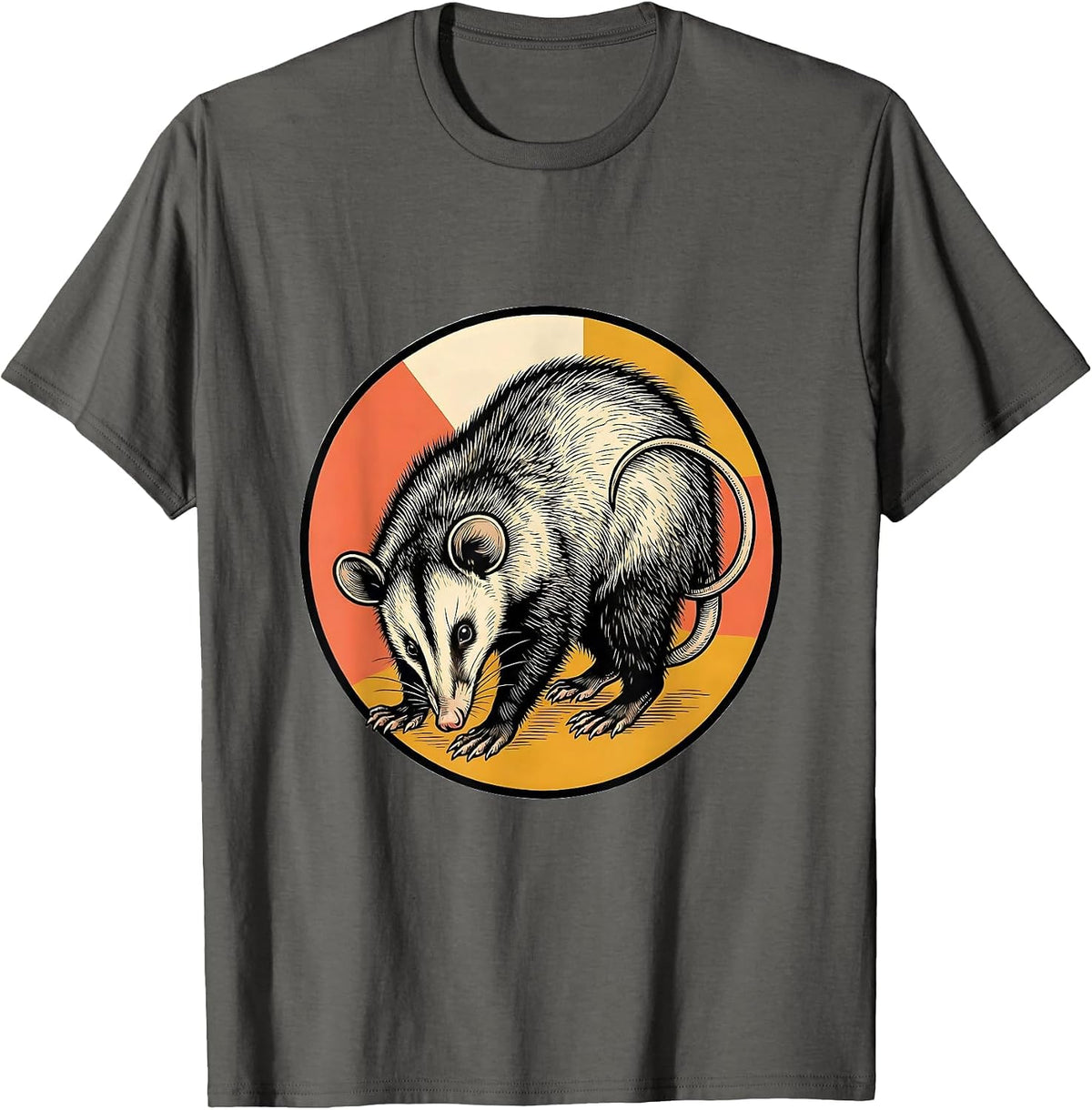 Sealed Opossum Bowing Funny Animal Meme Gift T-Shirt - Asphalt Grey