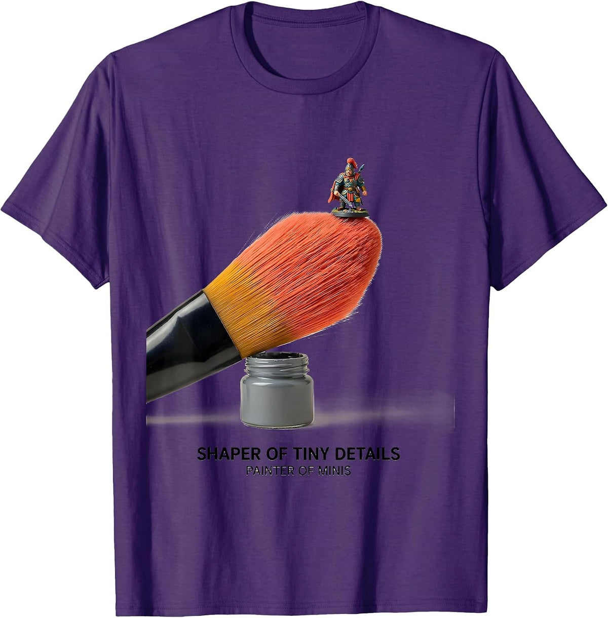 Men's Shaper Of Tiny Details, Painter Of Minis Artist T-Shirt - Purple