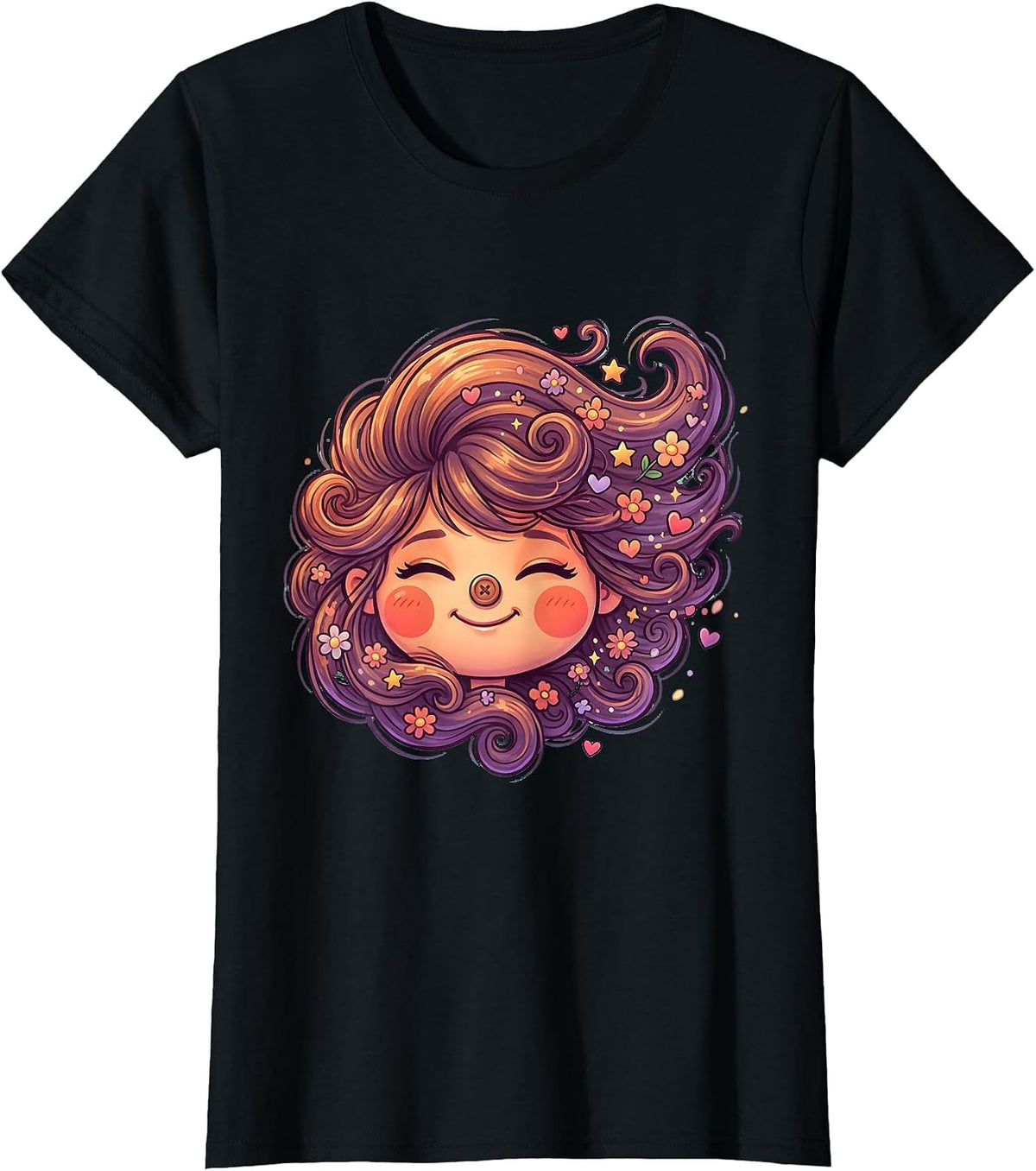 Favorite Daughter Wild Curls In The Wind Graphic T-Shirt - Black