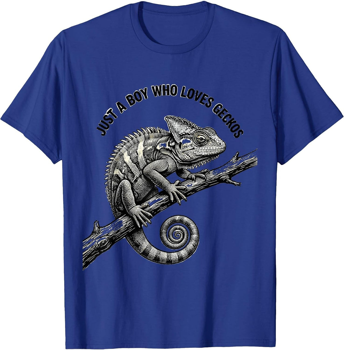 Men's Just A Boy Who Loves Geckos Funny Reptile Lover Humor T-Shirt - Royal Blue