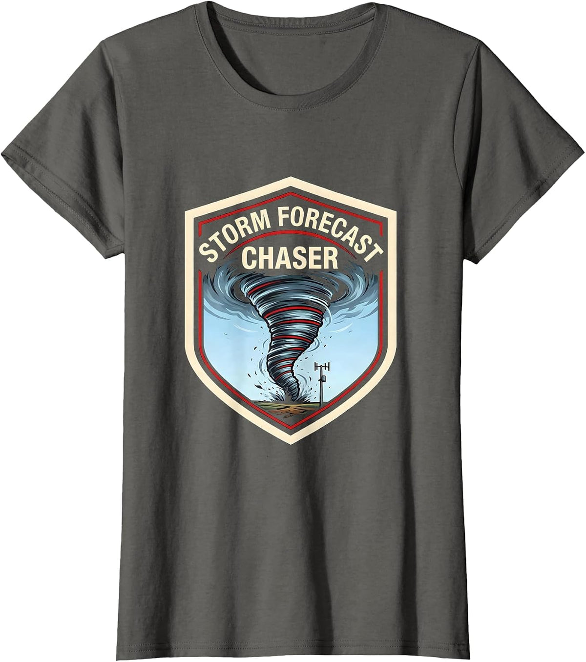 Women's Storm Forecast Chaser Meteorology Enthusiast Weather T-Shirt - Asphalt Grey