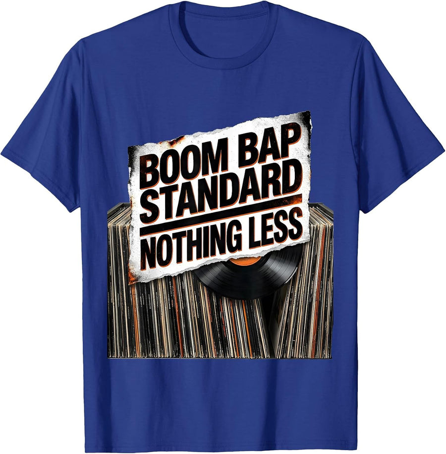 Boom Bap Standard Nothing Less Streetwear Old School Hip-Hop T-Shirt - Royal Blue