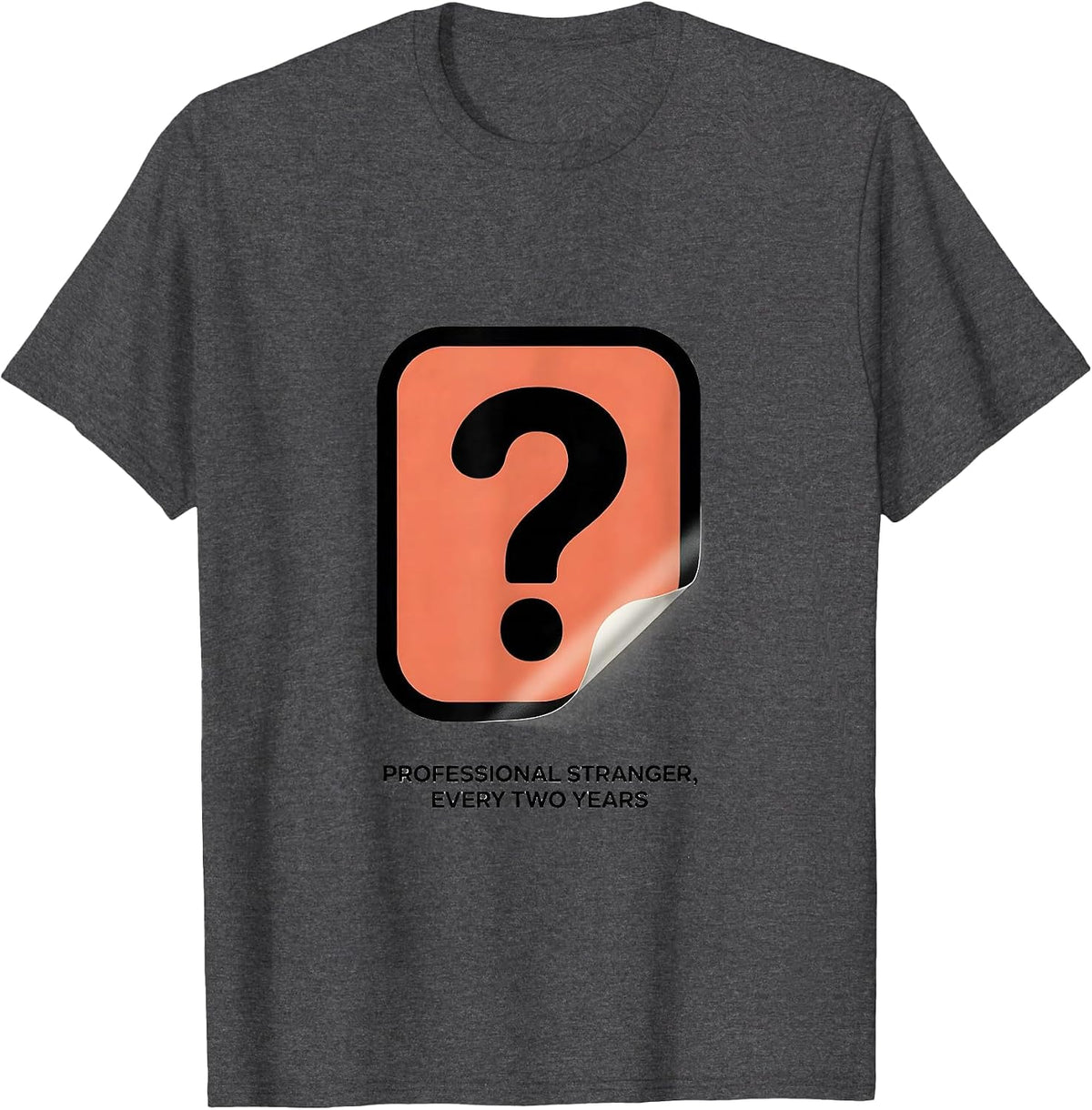 Professional Stranger, Every Two Years Funny Family Reunion T-Shirt - Dark Heather Grey
