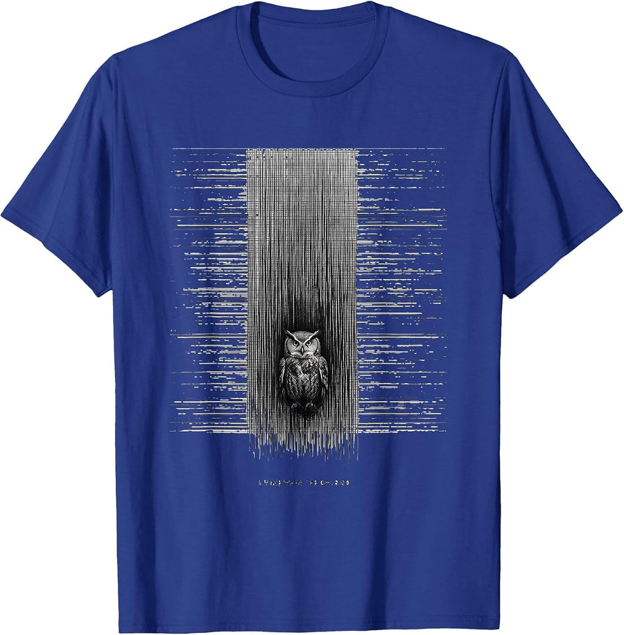 I Wake When The Owls Do Vintage Forest Wildlife Nature Lover T-Shirt - Royal Blue