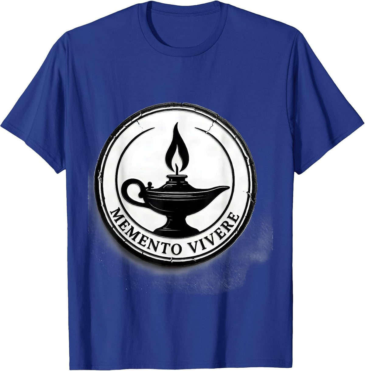 Men's Memento Vivere Stoic Philosophy Quote Marcus Aurelius T-Shirt - Royal Blue