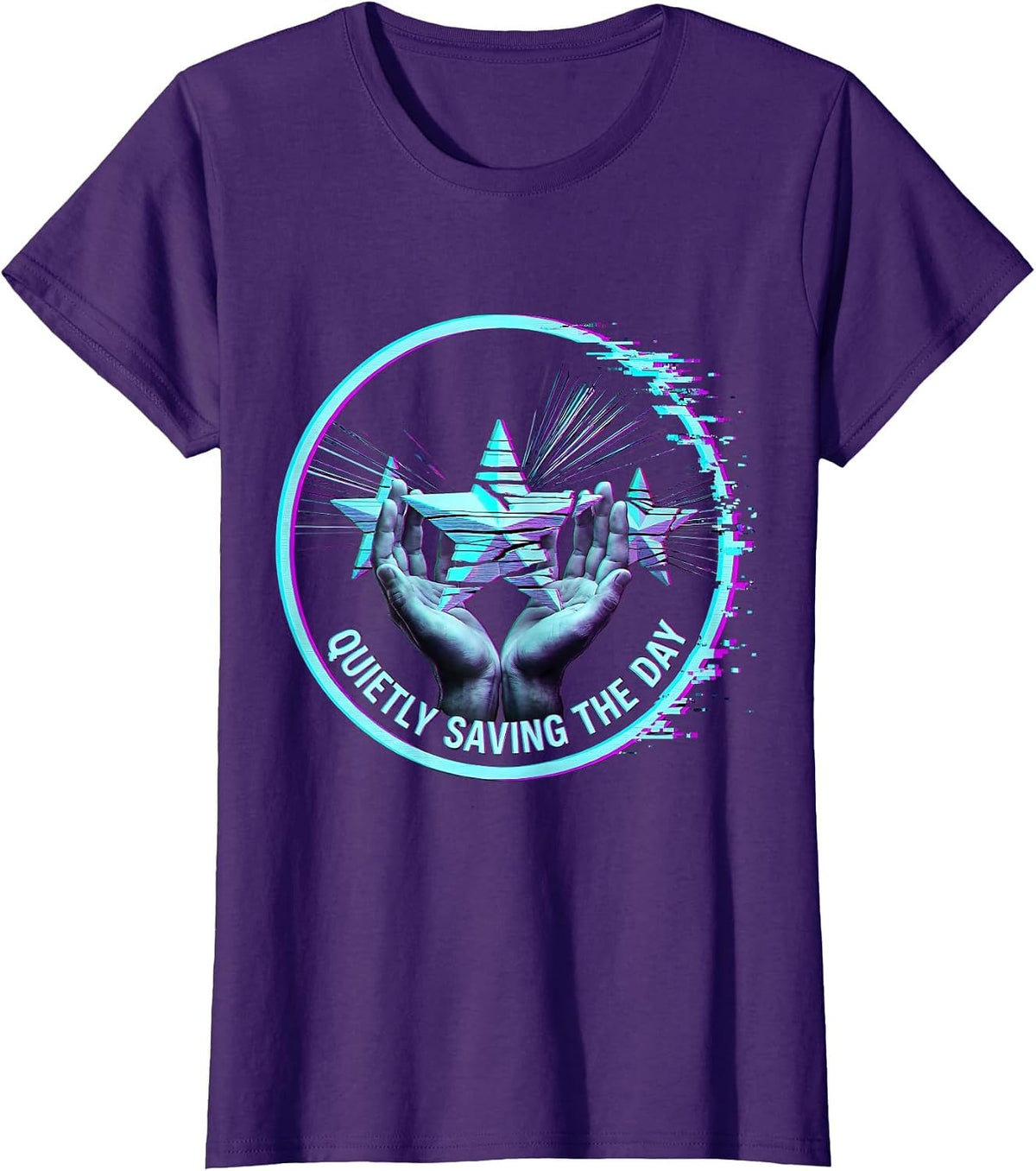 Women's Quietly Saving the Day Paraprofessional Design T-Shirt - Purple